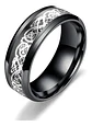Anillo Fibra Carbon Dragon Rojo Acero Inoxidable Hombre - Miniatura 15