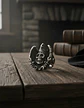 Anillo Para Hombre Forma Águila Cráneo Gótico Biker De Acero - Miniatura 2