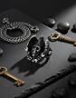 Anillo Para Hombre Forma Águila Cráneo Gótico Biker De Acero - Miniatura 3