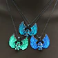 Collar Craneo Gotico Fluorescente Brilla En Oscuridad Mujer - Miniatura 3