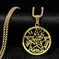 Collar Hombre Y Mujer Dije Tetragramaton Pentagrama Amuleto - Miniatura 13