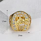 Anillo Herradura Caballo Color Oro Acero Inoxidable Hombre - Miniatura 3