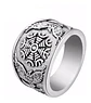 Anillo Color Plata Metal Vikingo Nórdico Escandinavo Hombre - Miniatura 3