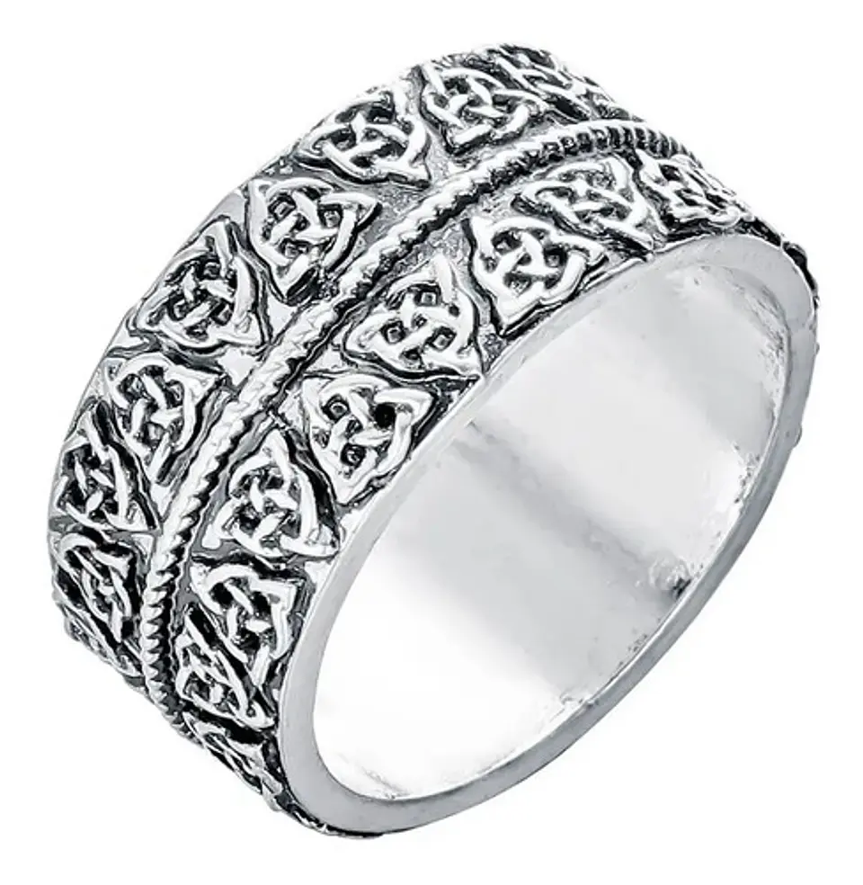 Anillo Color Plata Metal Vikingo Nórdico Escandinavo Hombre 4