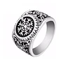 Anillo Color Plata Metal Vikingo Nórdico Escandinavo Hombre - Miniatura 6