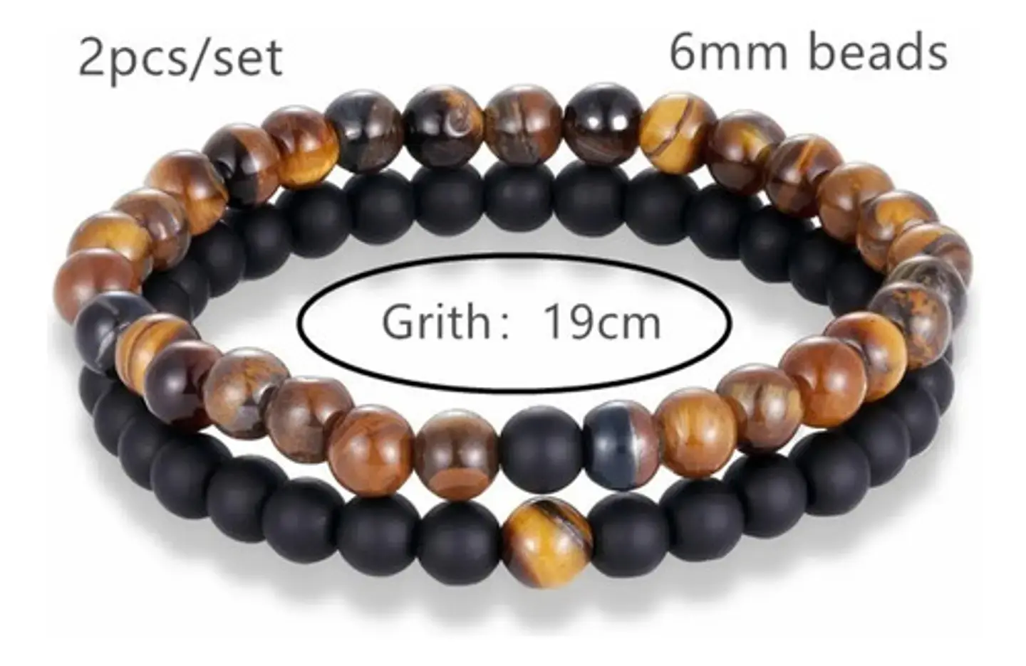 Pulsera Manilla Piedras Naturales Ojo De Tigre Hombre Mujer 2