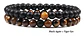 Pulsera Manilla Piedras Naturales Ojo De Tigre Hombre Mujer - Miniatura 3