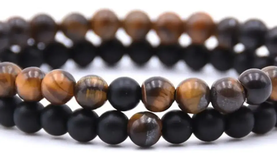 Pulsera Manilla Piedras Naturales Ojo De Tigre Hombre Mujer 4