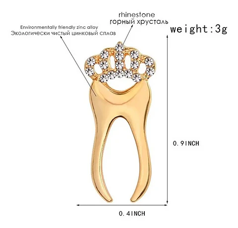 Broche Pin Médico Alerta Médica Odontólogo Para Hombre Mujer