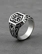 Anillo Amuleto Vikingo Color Plata Acero Inoxidable Hombre - Miniatura 4