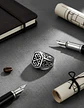 Anillo Amuleto Vikingo Color Plata Acero Inoxidable Hombre - Miniatura 5