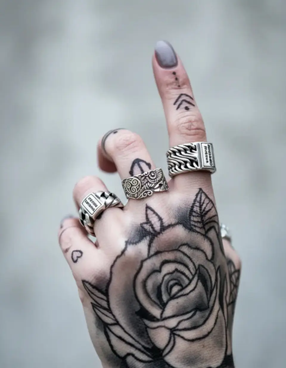 Anillo Color Plata  Pájaro Vikingo Acero Inoxidable Hombre 3