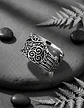 Anillo Color Plata  Pájaro Vikingo Acero Inoxidable Hombre - Miniatura 6