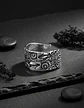 Anillo Color Plata  Pájaro Vikingo Acero Inoxidable Hombre - Miniatura 10