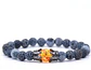 Pulsera Manillas Piedras Naturales Corona Para Hombre Mujer - Miniatura 1