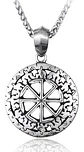 Collar Con Dije Acero Inoxidable Vikingo Sol Amuleto Hombre - Miniatura 1