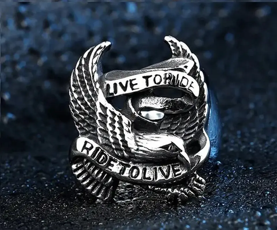 Anillo Águila Militar Color Plata Acero Inoxidable Us Hombre 2