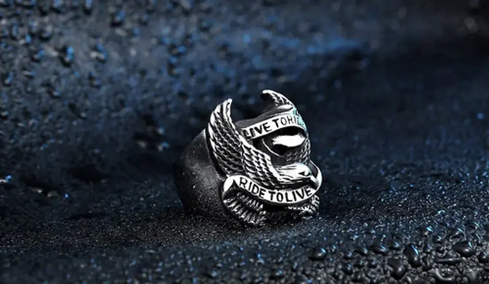 Anillo Águila Militar Color Plata Acero Inoxidable Us Hombre 4