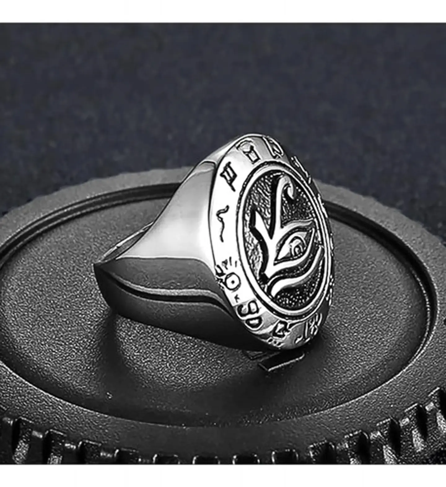 Anillo Ojo De Horus Color Plata Acero Inoxidable Para Hombre 6