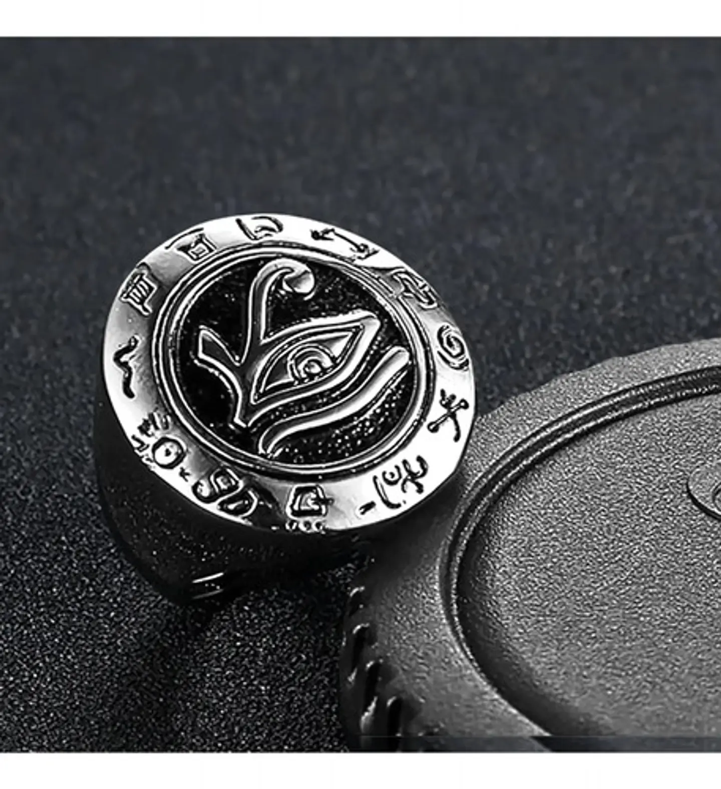 Anillo Ojo De Horus Color Plata Acero Inoxidable Para Hombre 8