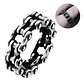 Anillo Tipo Cadena Moto Color Plata Acero Inoxidable Hombre - Miniatura 6