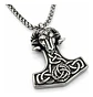 Collar Amuleto Vikingo En Acero Hombre Dije Heidrun Carnero - Miniatura 1