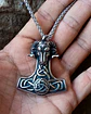 Collar Amuleto Vikingo En Acero Hombre Dije Heidrun Carnero - Miniatura 7