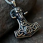 Collar Amuleto Vikingo En Acero Hombre Dije Heidrun Carnero - Miniatura 10