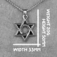 Collar Acero Inoxidable Hexagrama Estrella De David Hombre - Miniatura 4
