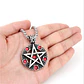 Collar Estrella Pentagrama Ojo Rojo Gótico Hombre Y Mujer  - Miniatura 2