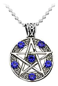Collar Estrella Pentagrama Ojo Rojo Gótico Hombre Y Mujer  - Miniatura 3