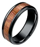 Anillo Acero Inoxidable Color Oro Madera Para Hombre Mujer - Miniatura 1