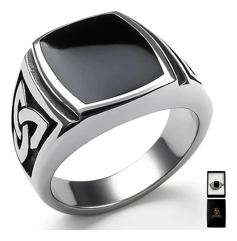 Anillo Vikingo Nudo Acero Color Plata Inoxidable Para Hombre