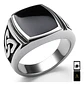 Anillo Vikingo Nudo Acero Color Plata Inoxidable Para Hombre - Miniatura 1