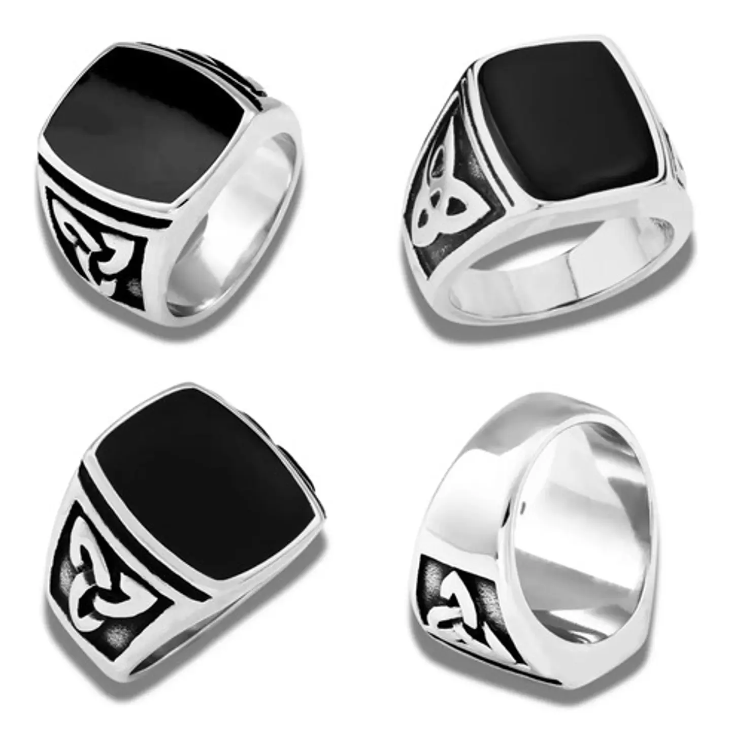 Anillo Vikingo Nudo Acero Color Plata Inoxidable Para Hombre 2