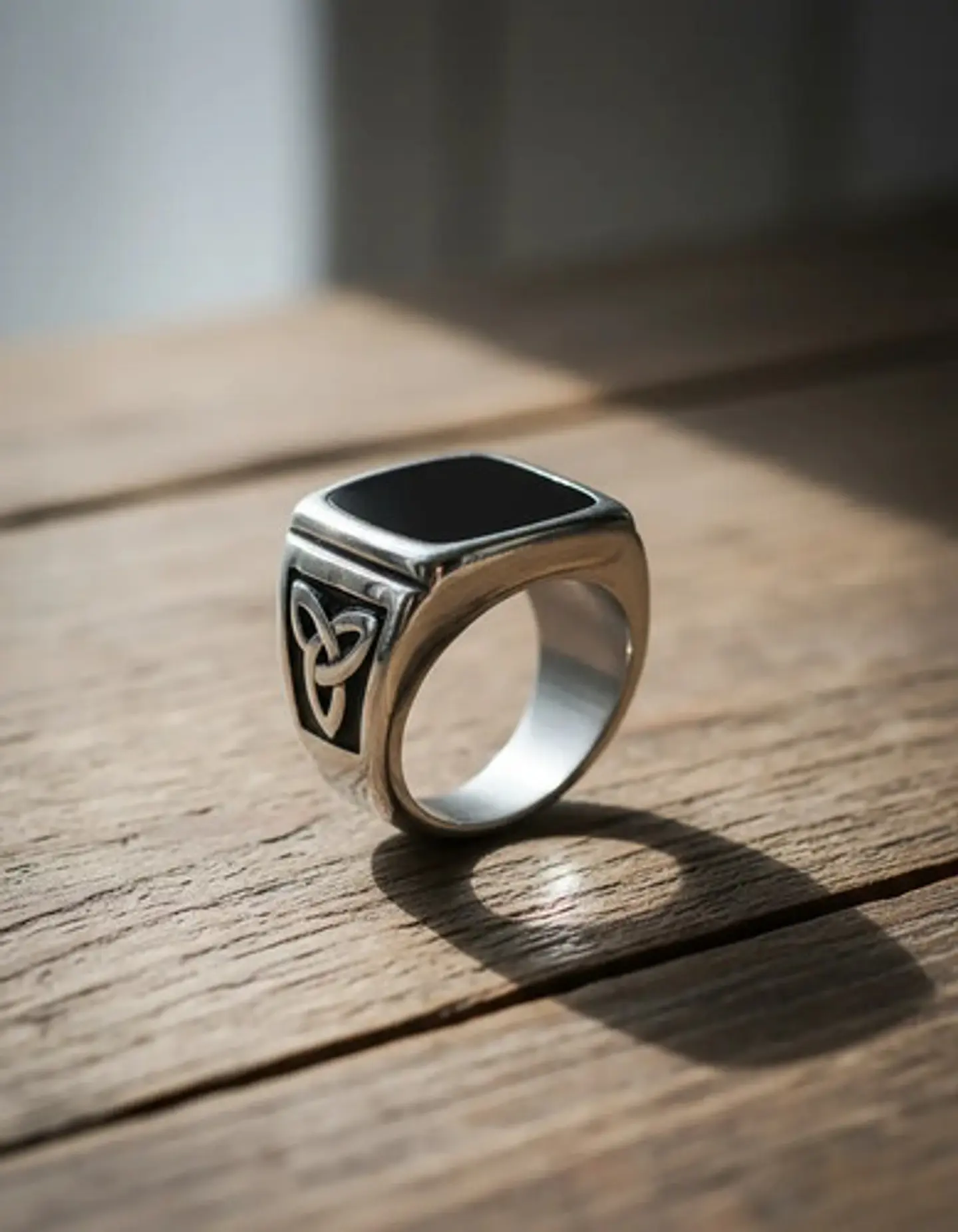 Anillo Vikingo Nudo Acero Color Plata Inoxidable Para Hombre 4