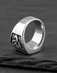 Anillo Vikingo Nudo Acero Color Plata Inoxidable Para Hombre - Miniatura 7