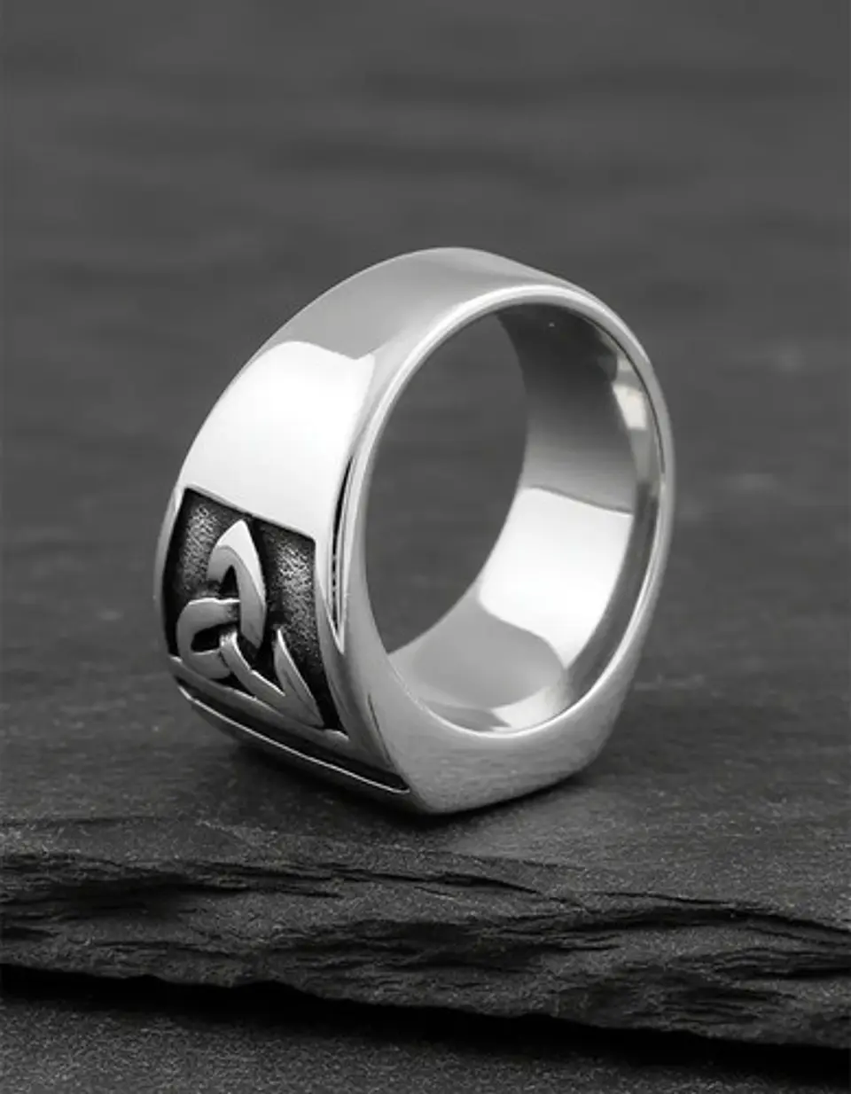 Anillo Vikingo Nudo Acero Color Plata Inoxidable Para Hombre 7