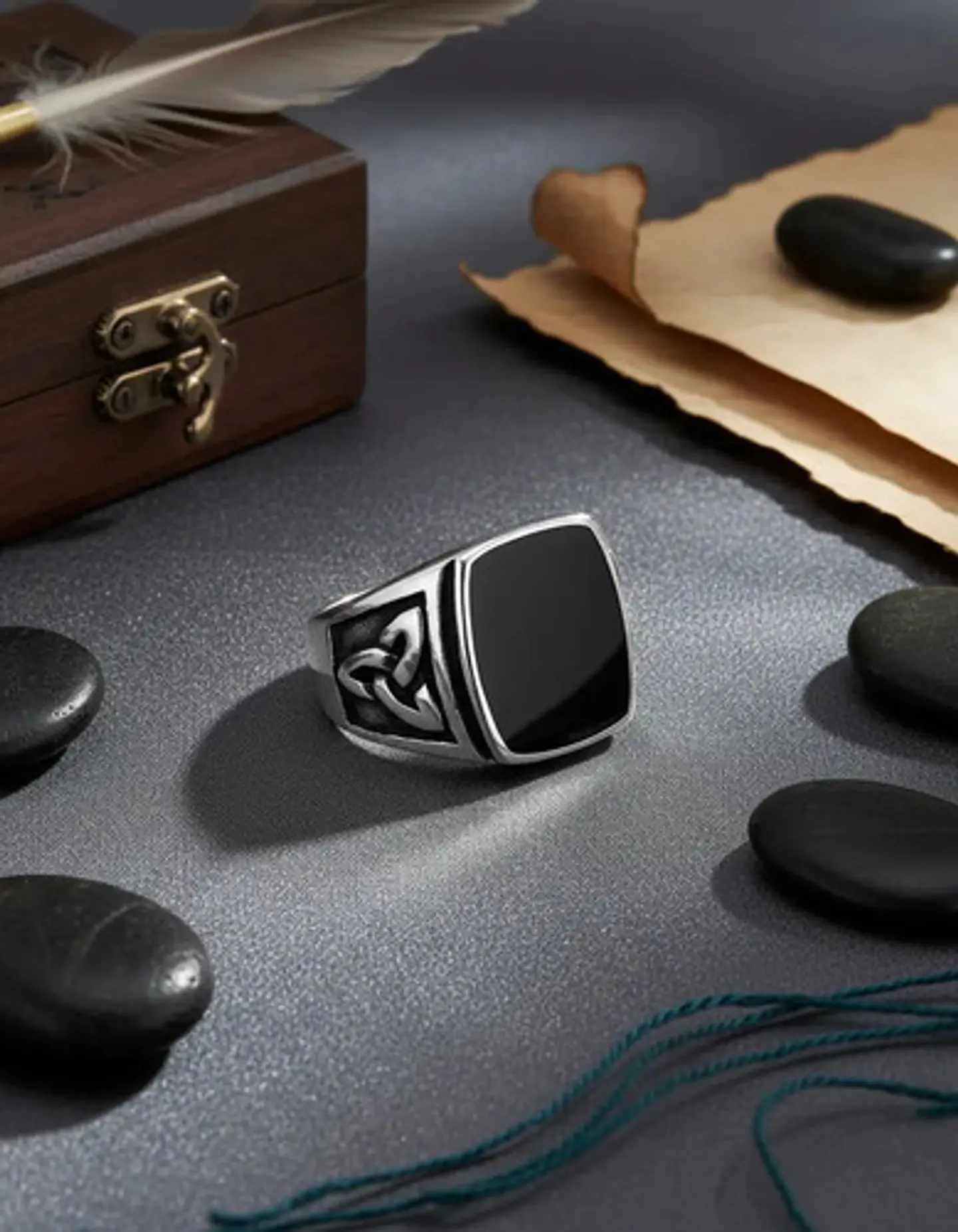 Anillo Vikingo Nudo Acero Color Plata Inoxidable Para Hombre 8