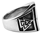Anillo Vikingo Nudo Acero Color Plata Inoxidable Para Hombre - Miniatura 13