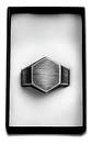 Anillo Hombre Hexagonal Geométrico Polaco Color Plata Acero - Miniatura 2