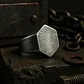 Anillo Hombre Hexagonal Geométrico Polaco Color Plata Acero - Miniatura 8