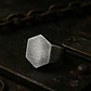 Anillo Hombre Hexagonal Geométrico Polaco Color Plata Acero - Miniatura 9