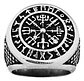 Anillo Color Plata Vikingo Odin Nudo Acero Inoxidable Hombre - Miniatura 2