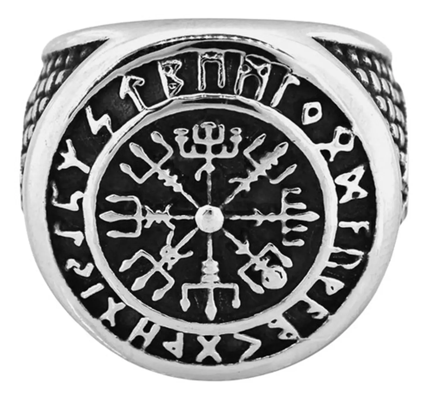 Anillo Color Plata Vikingo Odin Nudo Acero Inoxidable Hombre 4