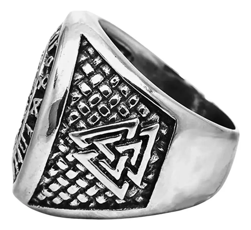 Anillo Color Plata Vikingo Odin Nudo Acero Inoxidable Hombre 6