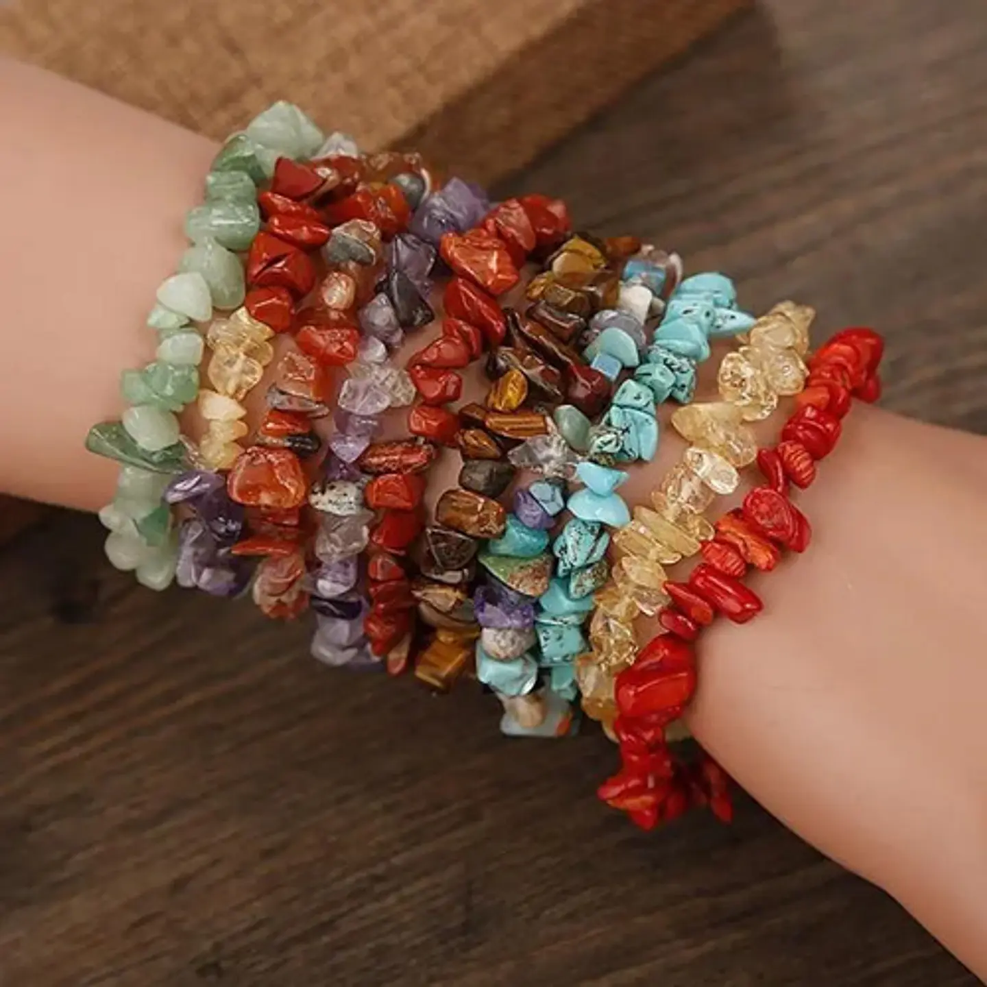 Manilla Pulsera Piedras Naturales Ojo De Tigre Cuarzo Mujer 2