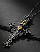 Collar Cruz Pentagrama Gótico Cristal Cz Para Hombre Mujer  - Miniatura 5