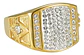 Anillo Argolla Mason Masoneria Piedras Cz Color Oro Hombre - Miniatura 2