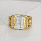 Anillo Argolla Mason Masoneria Piedras Cz Color Oro Hombre - Miniatura 6